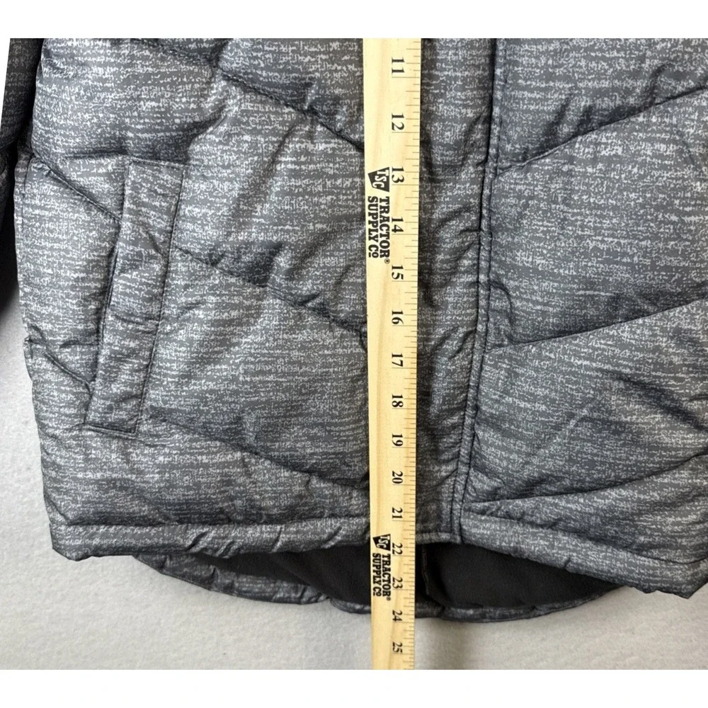 Arizona Puffer‎ Jacket Kids M 10/12 Gray Fleece Lined Hooded Heavyweight Winter